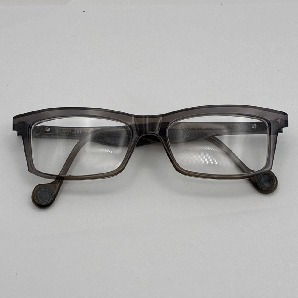 Anne et Valentin Eyeglasses, Frames Only, Factory 8 0924 Grey, Plastic, France